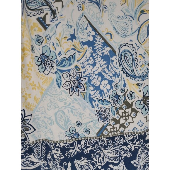 Women Short Sleeve Top Lg Floral Boho Multicolor Open Sleeve Lightweight Casual - Picture 10 of 16